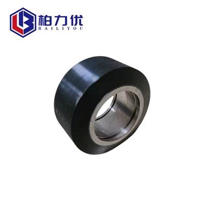 Навантажувальне колесо з поліуретану чорного кольору